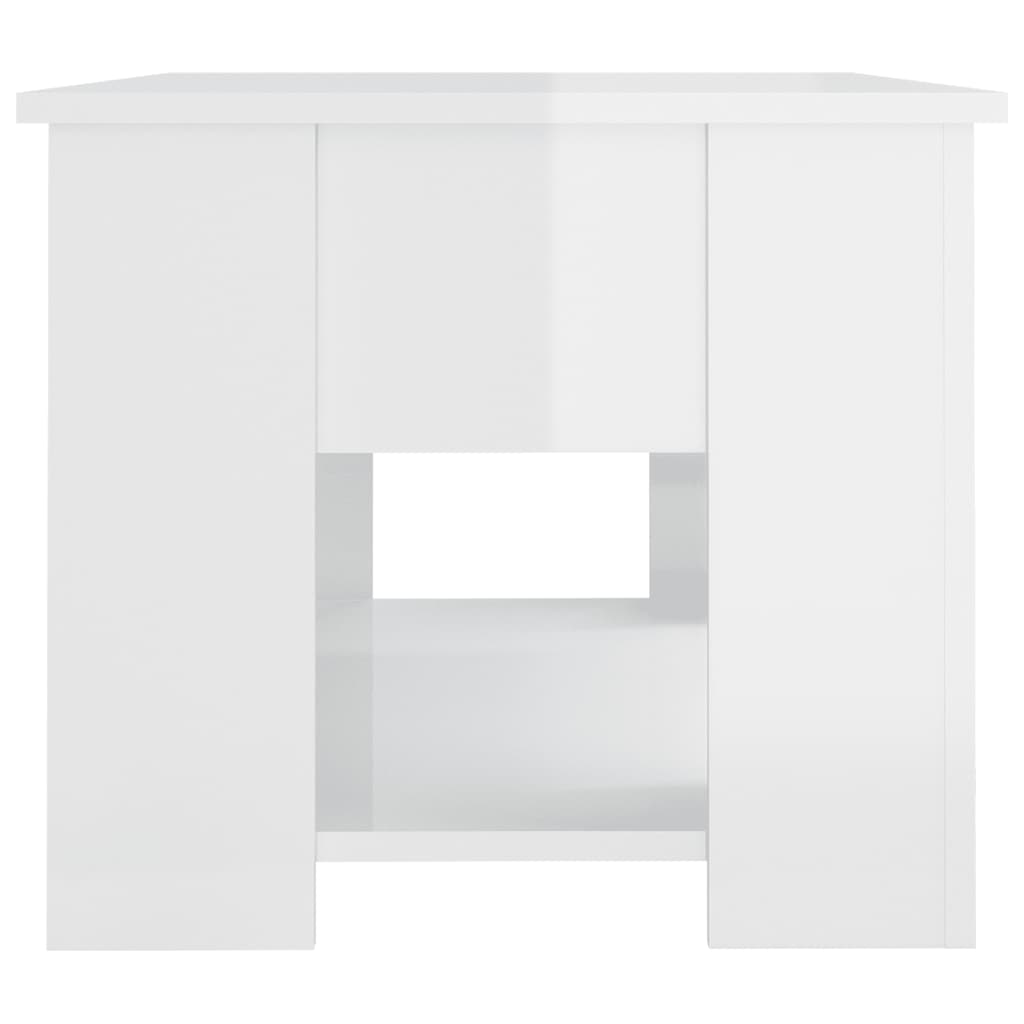 sofabord 79x49x41 cm konstrueret træ hvid højglans