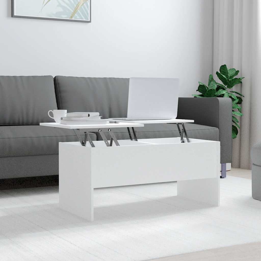 sofabord 102x50,5x46,5 cm konstrueret træ hvid