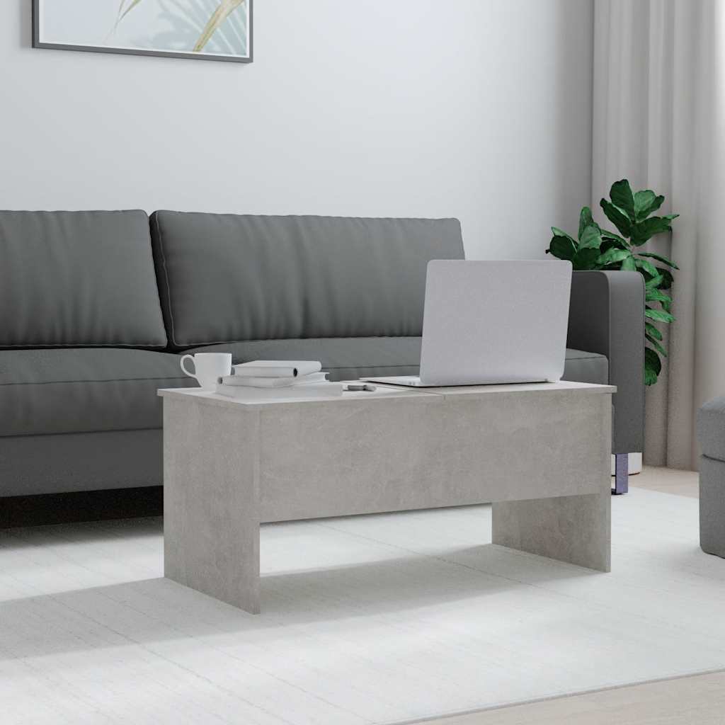 sofabord 102x50,5x46,5 cm konstrueret træ betongrå