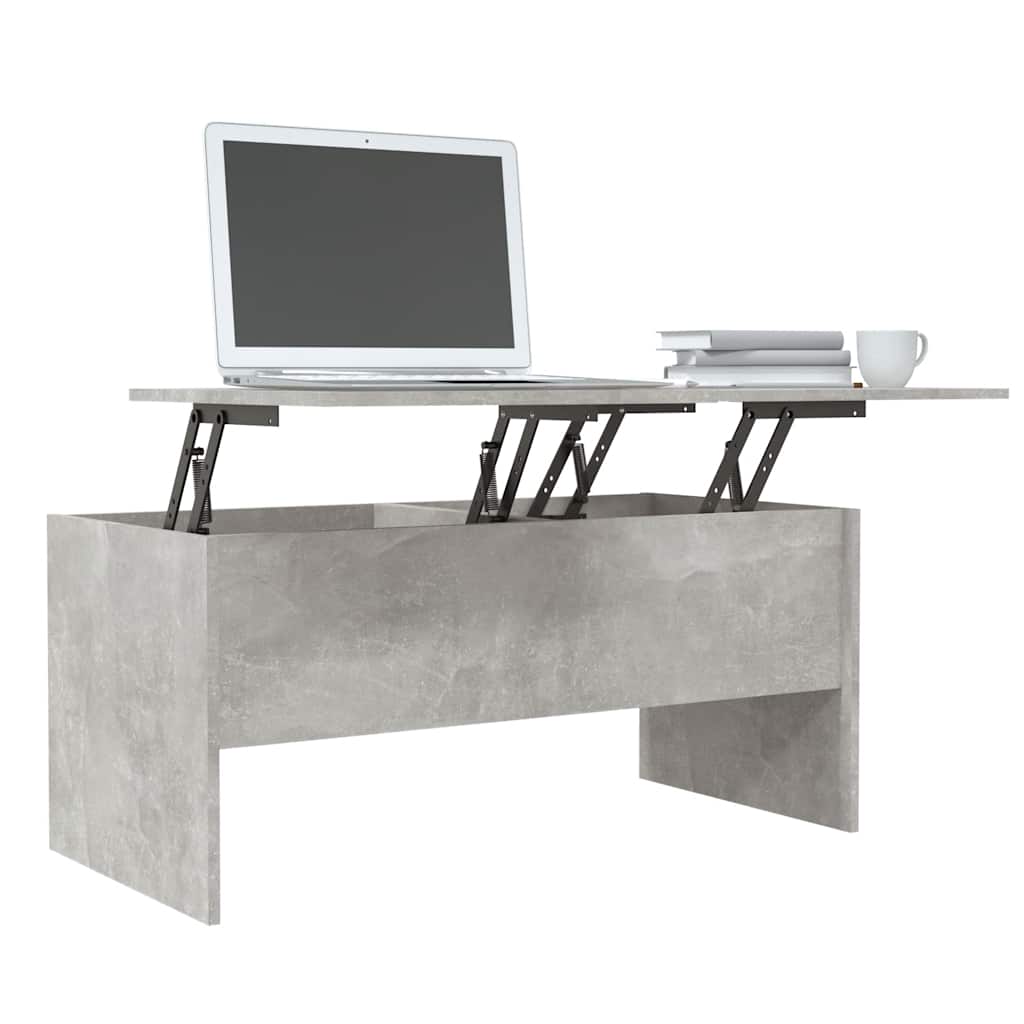 sofabord 102x50,5x46,5 cm konstrueret træ betongrå