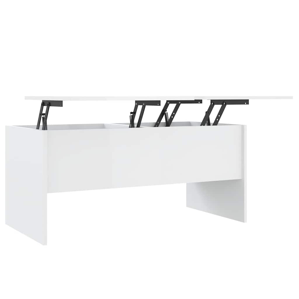 sofabord 102x50,5x46,5 cm konstrueret træ hvid højglans