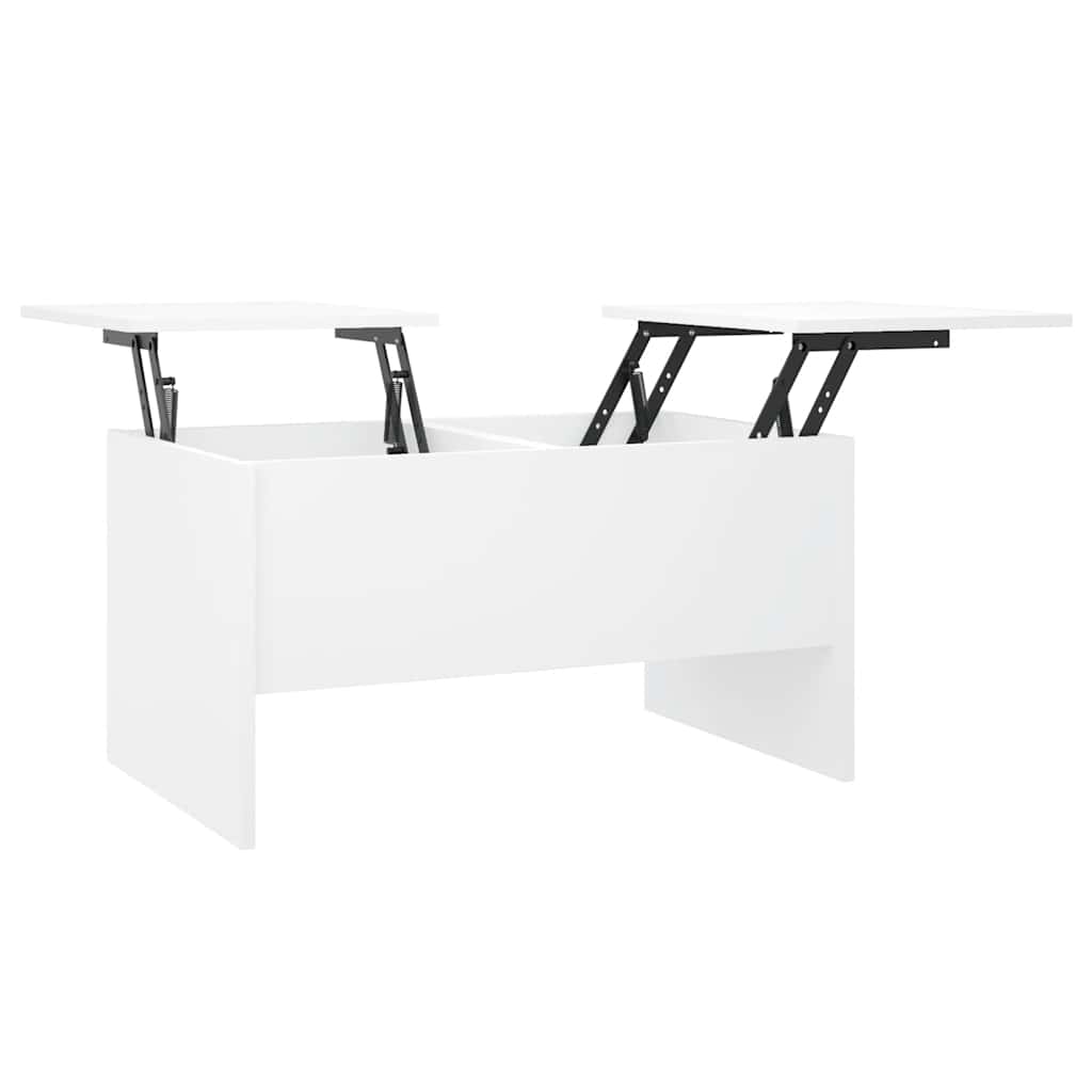sofabord 80x50x42,5 cm konstrueret træ hvid