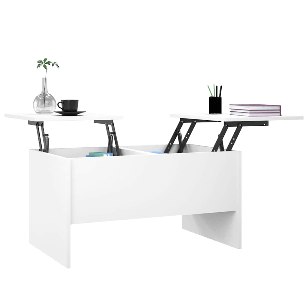 sofabord 80x50x42,5 cm konstrueret træ hvid