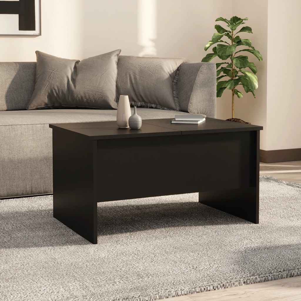 sofabord 80x50x42,5 cm konstrueret træ sort