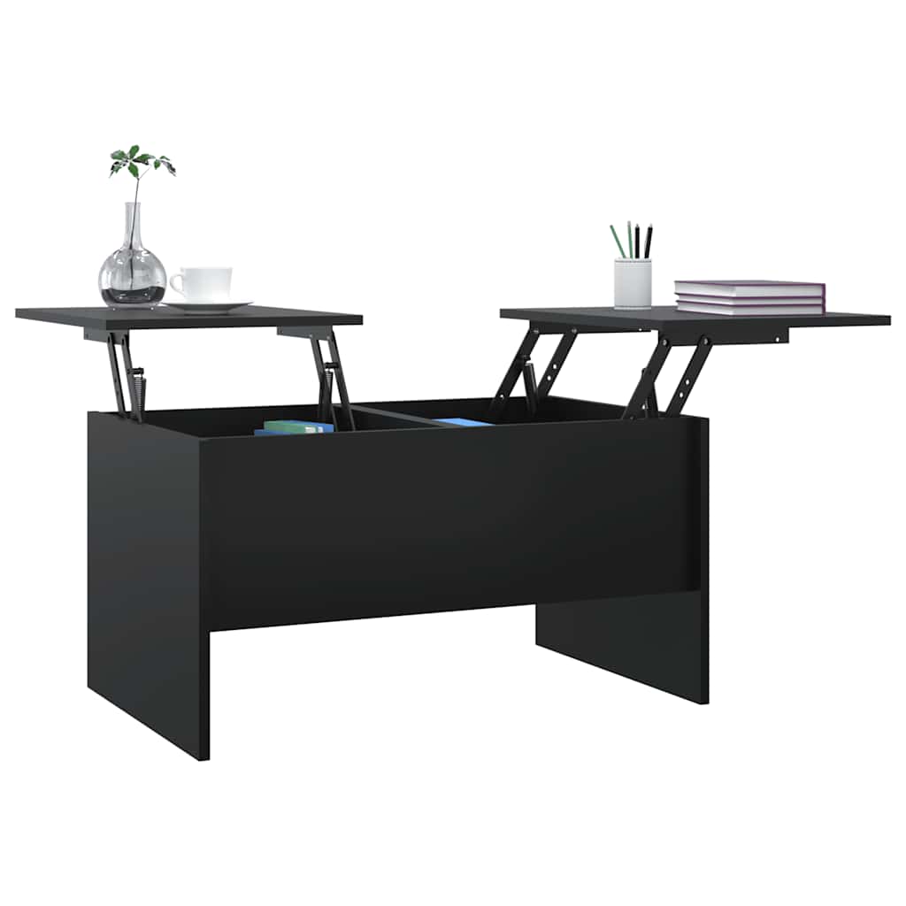 sofabord 80x50x42,5 cm konstrueret træ sort