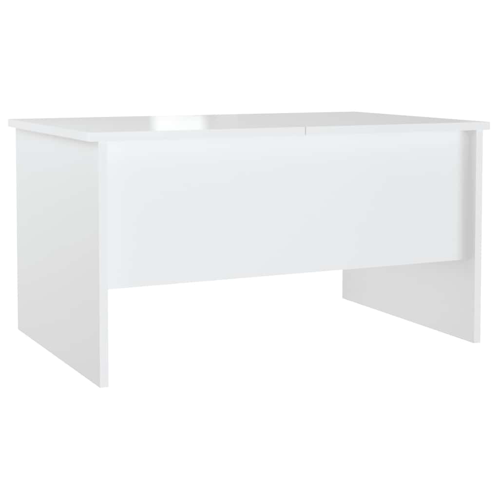 sofabord 80x50x42,5 cm konstrueret træ hvid højglans