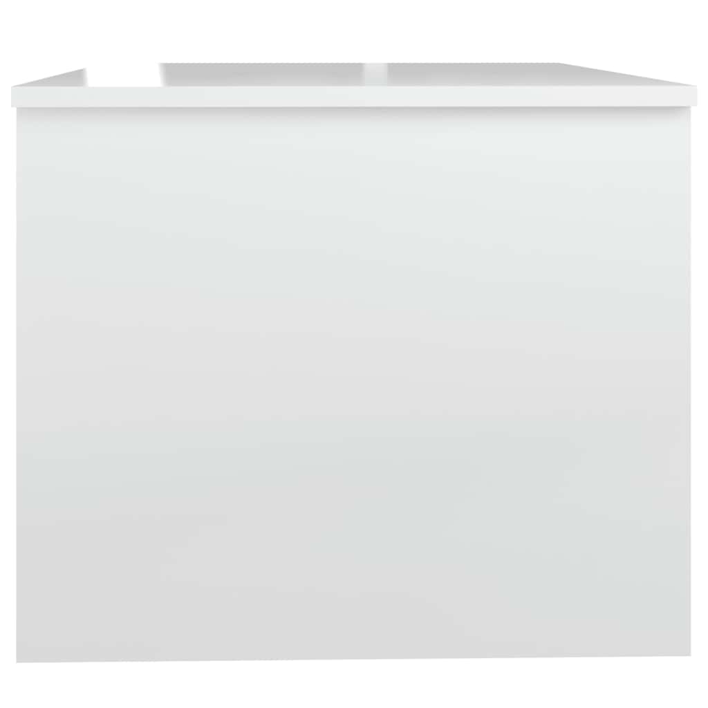 sofabord 80x50x42,5 cm konstrueret træ hvid højglans