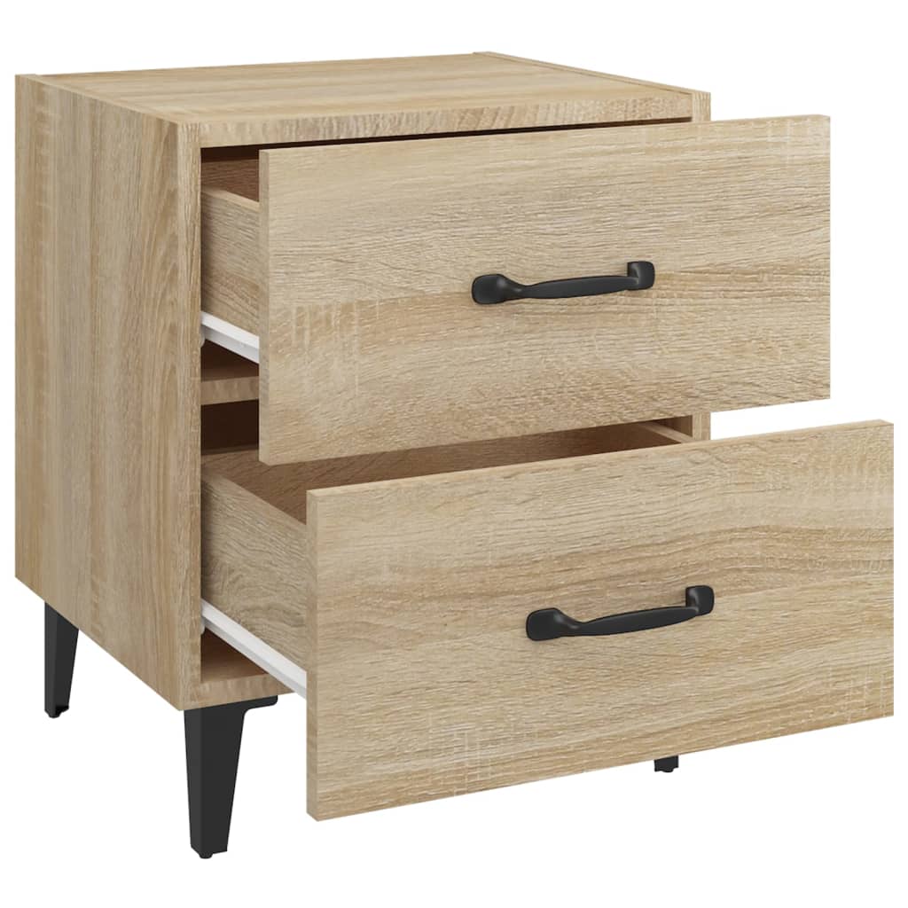 sengeborde 40x35x47,5 cm 2 stk. sonoma-eg