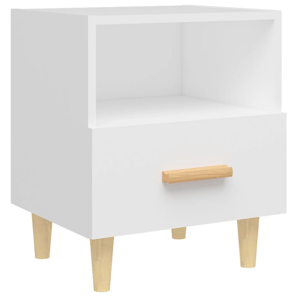 sengebord 40x35x47 cm hvid