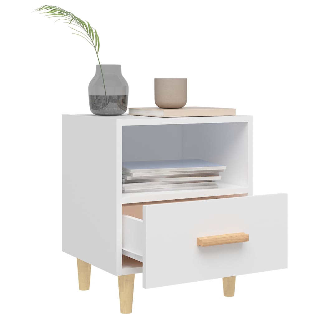 sengebord 40x35x47 cm 2 stk. hvid