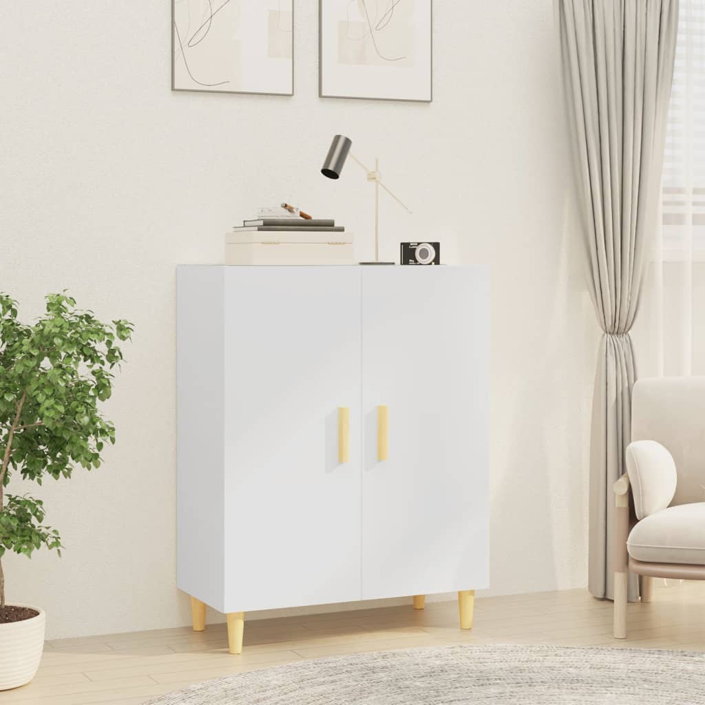 skænk 70x34x90 cm konstrueret træ hvid