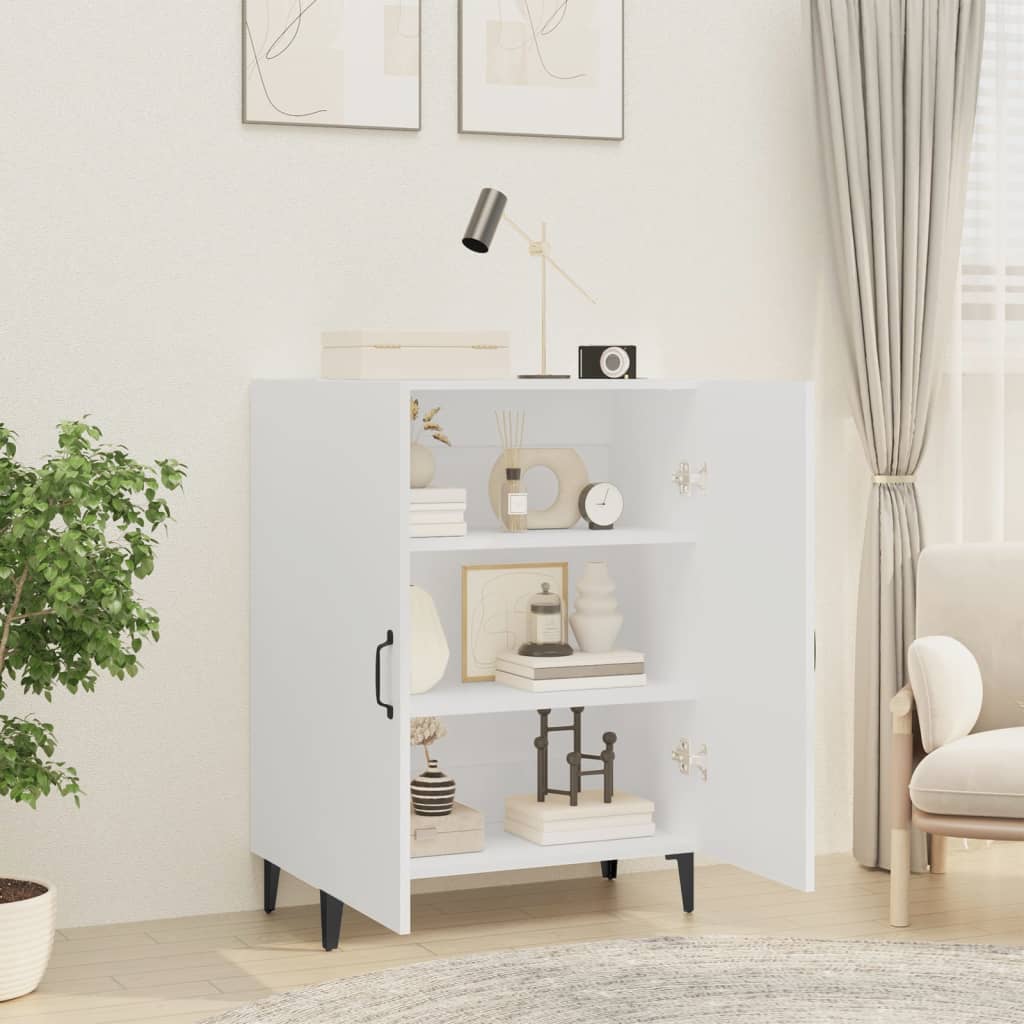 skænk 70x34x90 cm konstrueret træ hvid