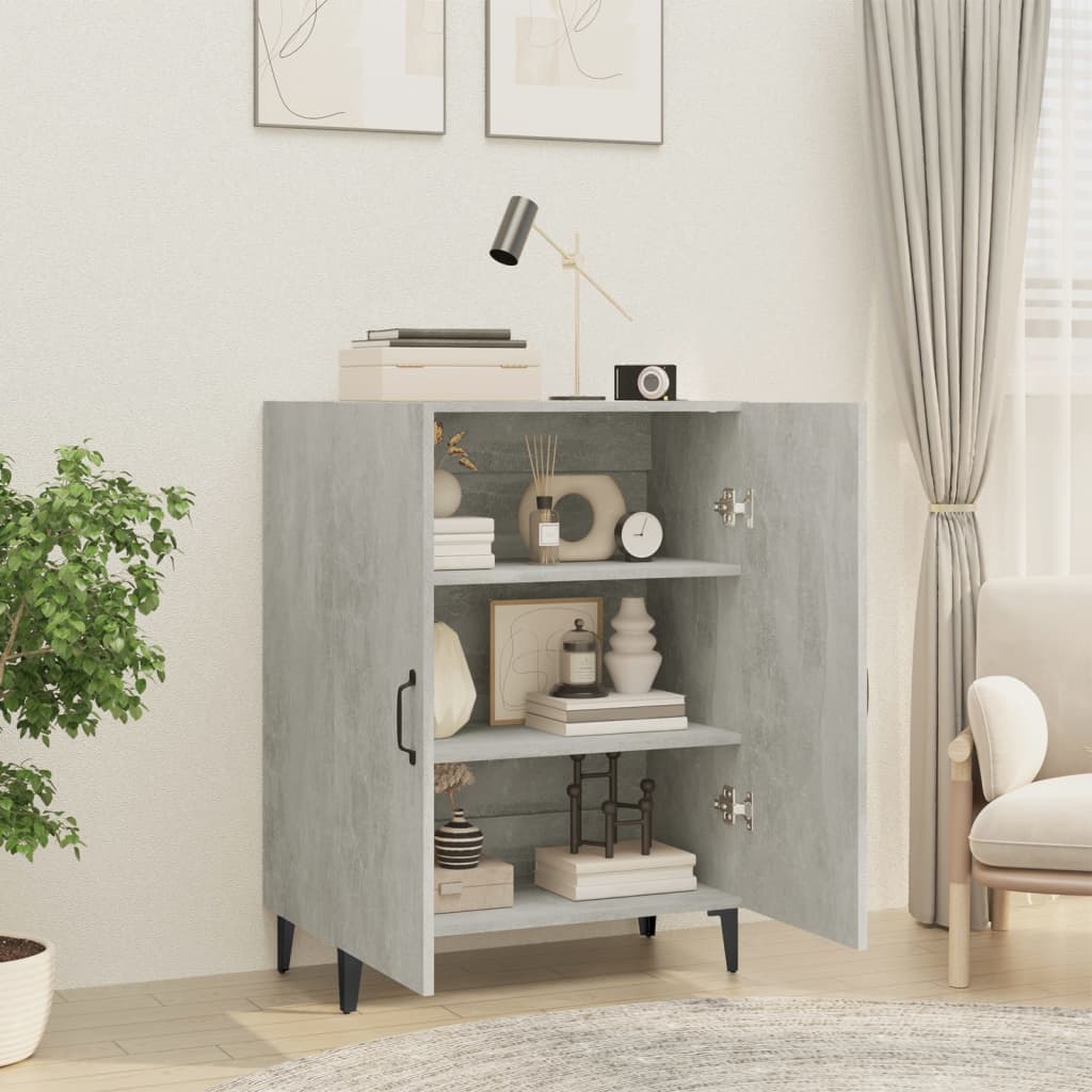 skænk 70x34x90 cm konstrueret træ betongrå