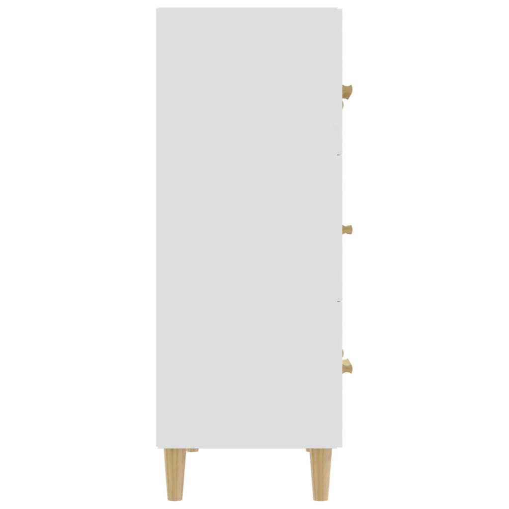 skænk 70x34x90 cm konstrueret træ hvid