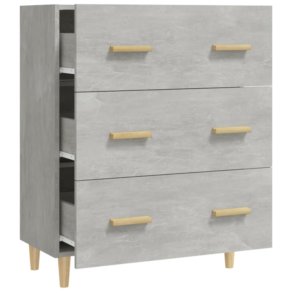 skænk 70x34x90 cm konstrueret træ betongrå