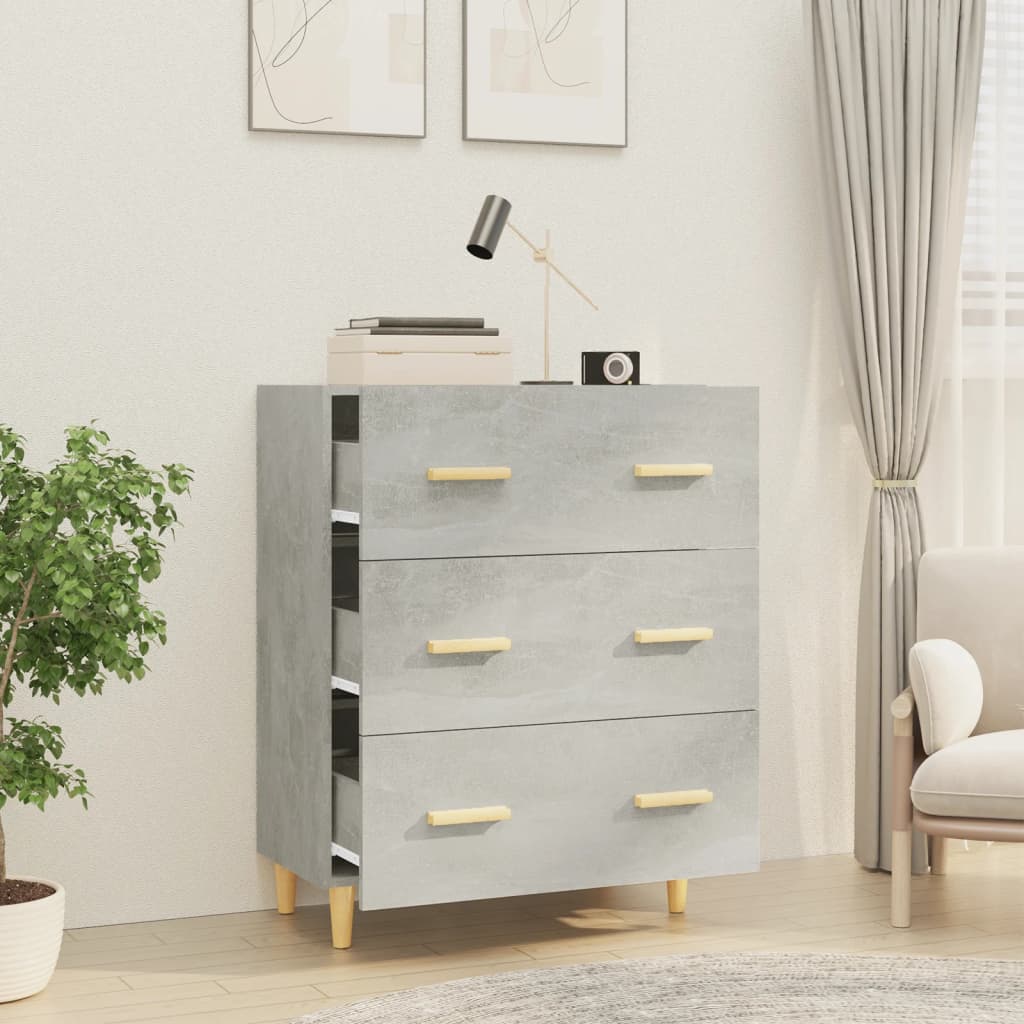 skænk 70x34x90 cm konstrueret træ betongrå