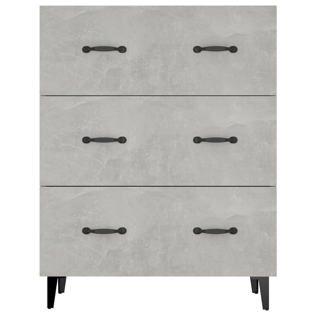 skænk 69,5x34x90 cm konstrueret træ betongrå