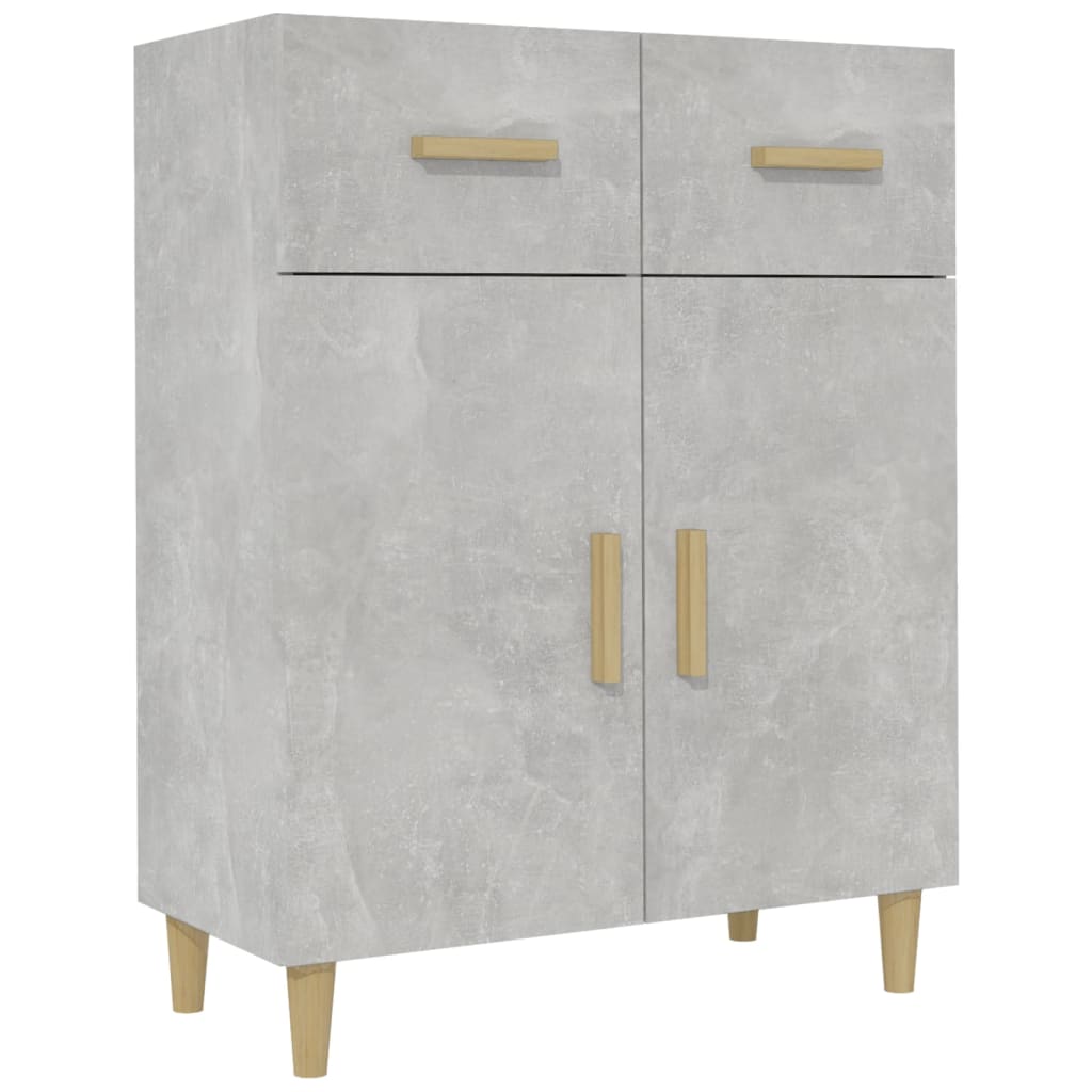 skænk 69,5x34x89 cm konstrueret træ betongrå