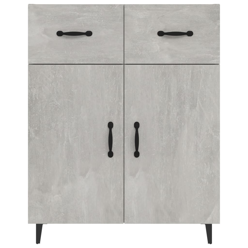 skænk 69,5x34x90 cm konstrueret træ betongrå