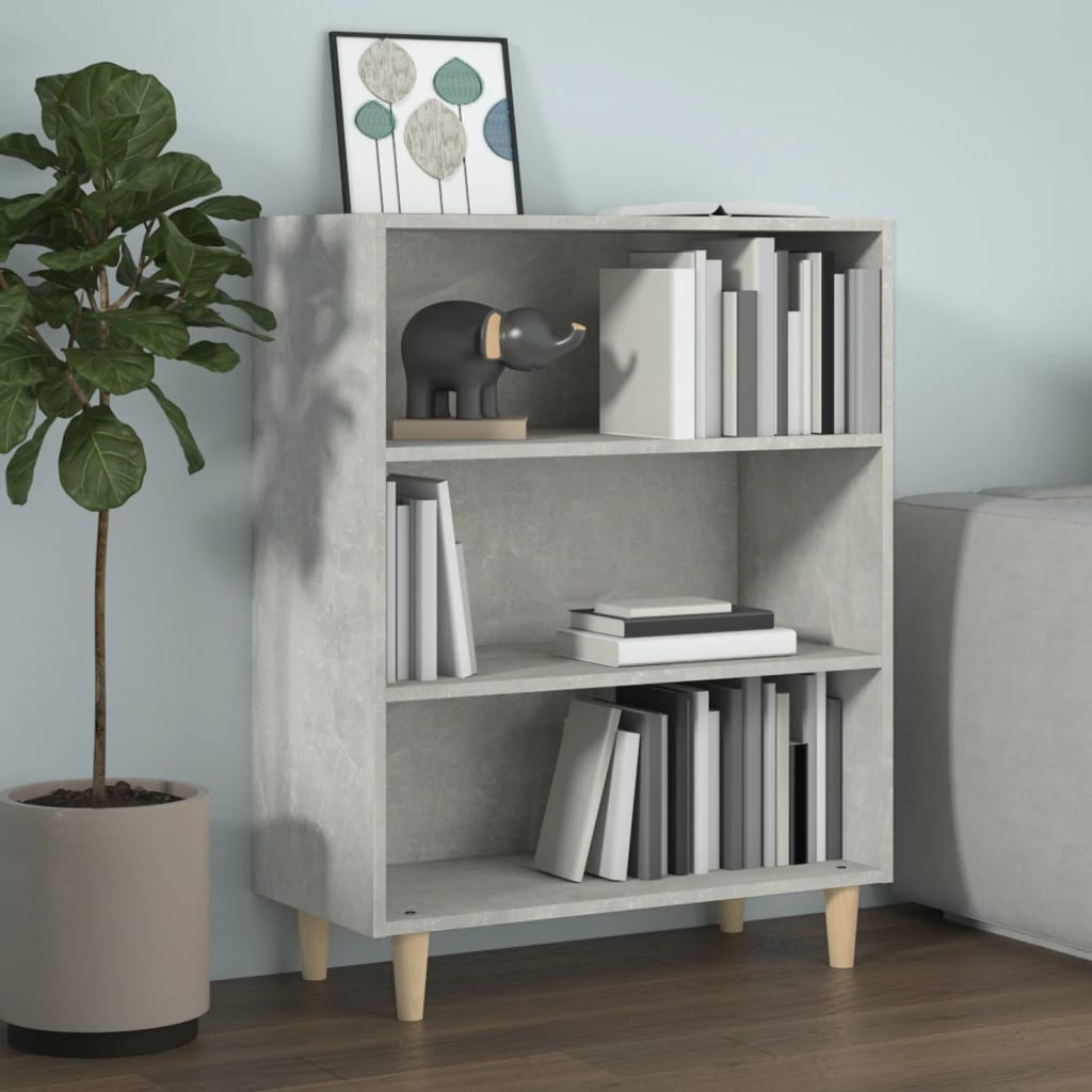 skænk 69,5x32,5x90 cm konstrueret træ betongrå