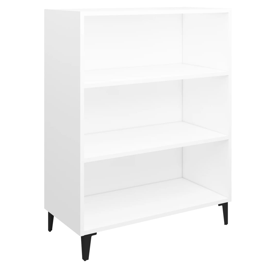 skænk 69,5x32,5x90 cm konstrueret træ hvid