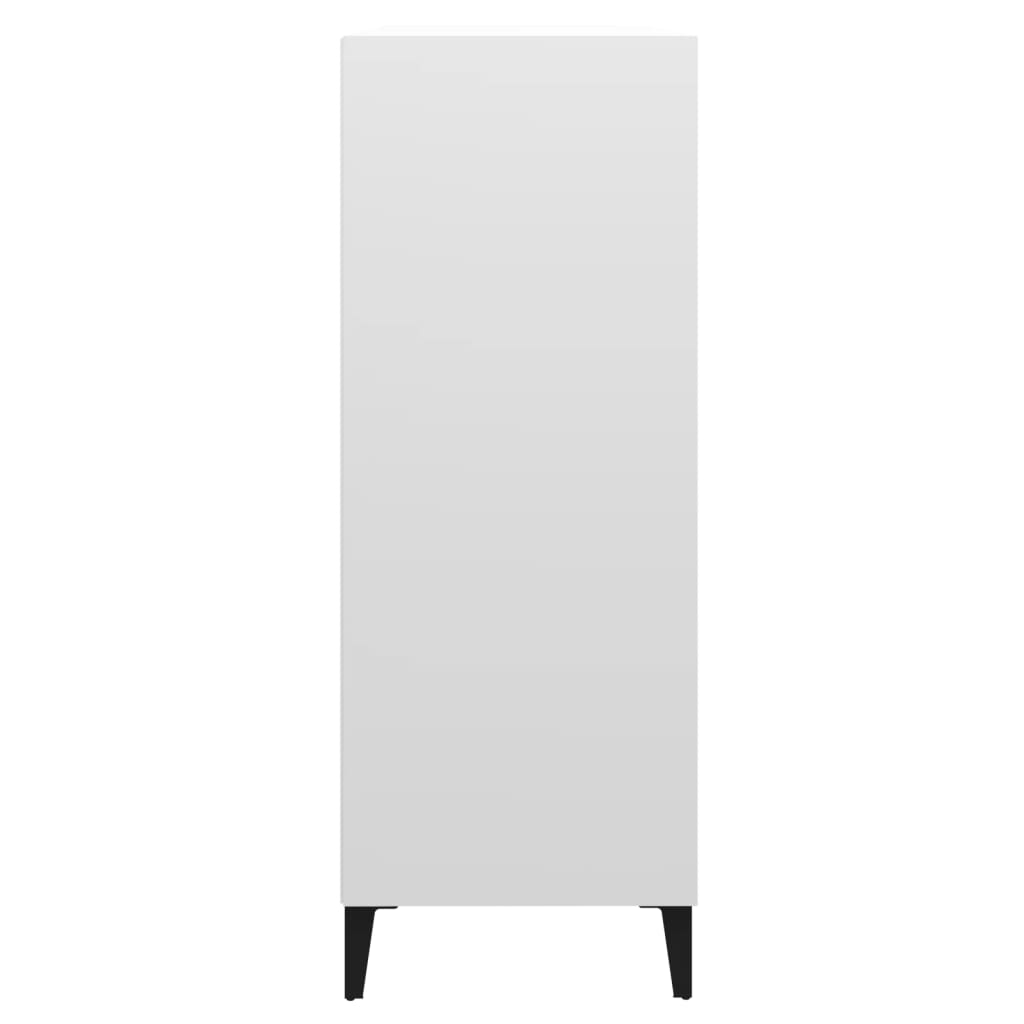 skænk 69,5x32,5x90 cm konstrueret træ hvid