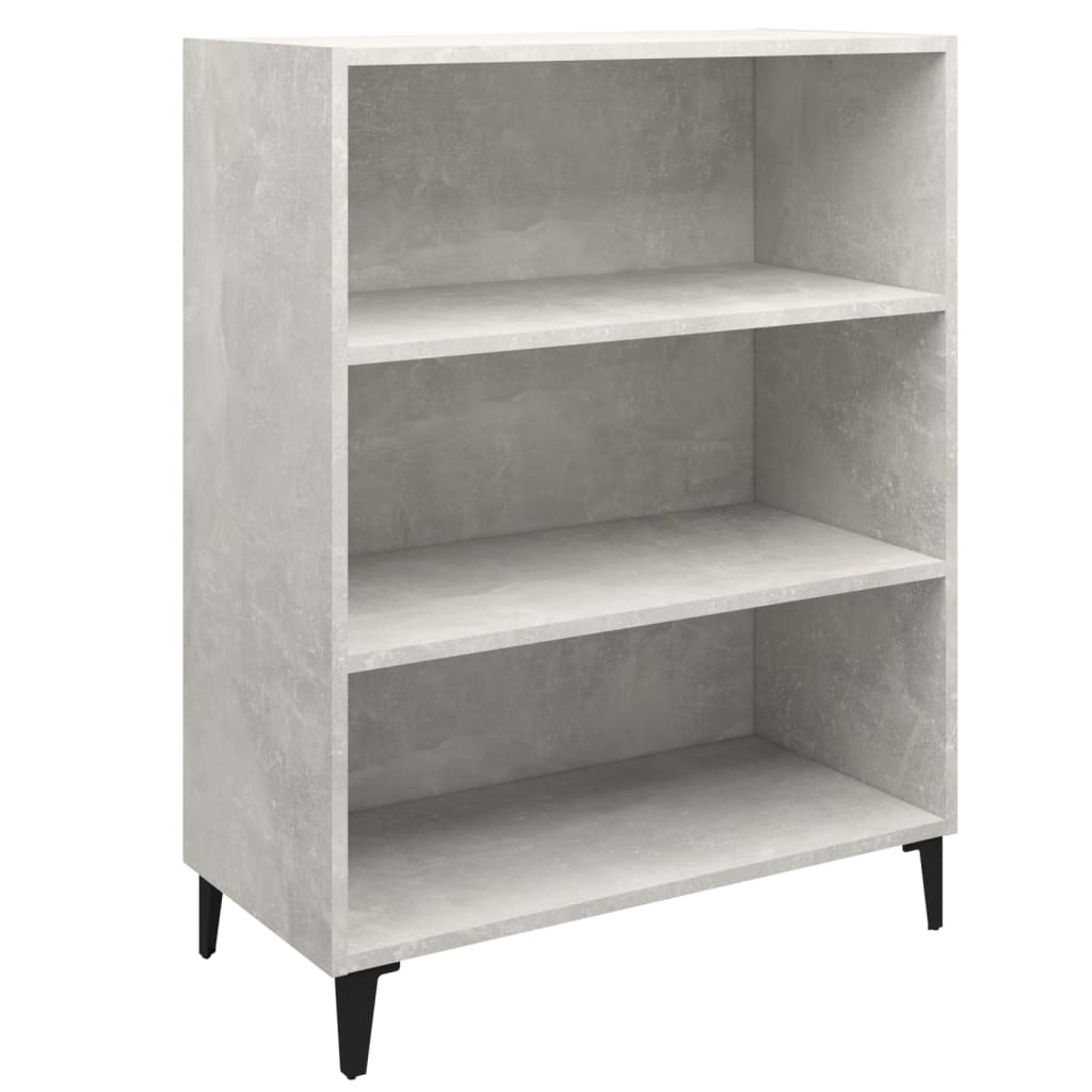 skænk 69,5x32,5x90 cm konstrueret træ betongrå