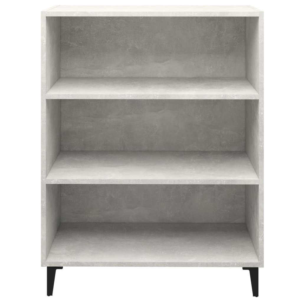 skænk 69,5x32,5x90 cm konstrueret træ betongrå