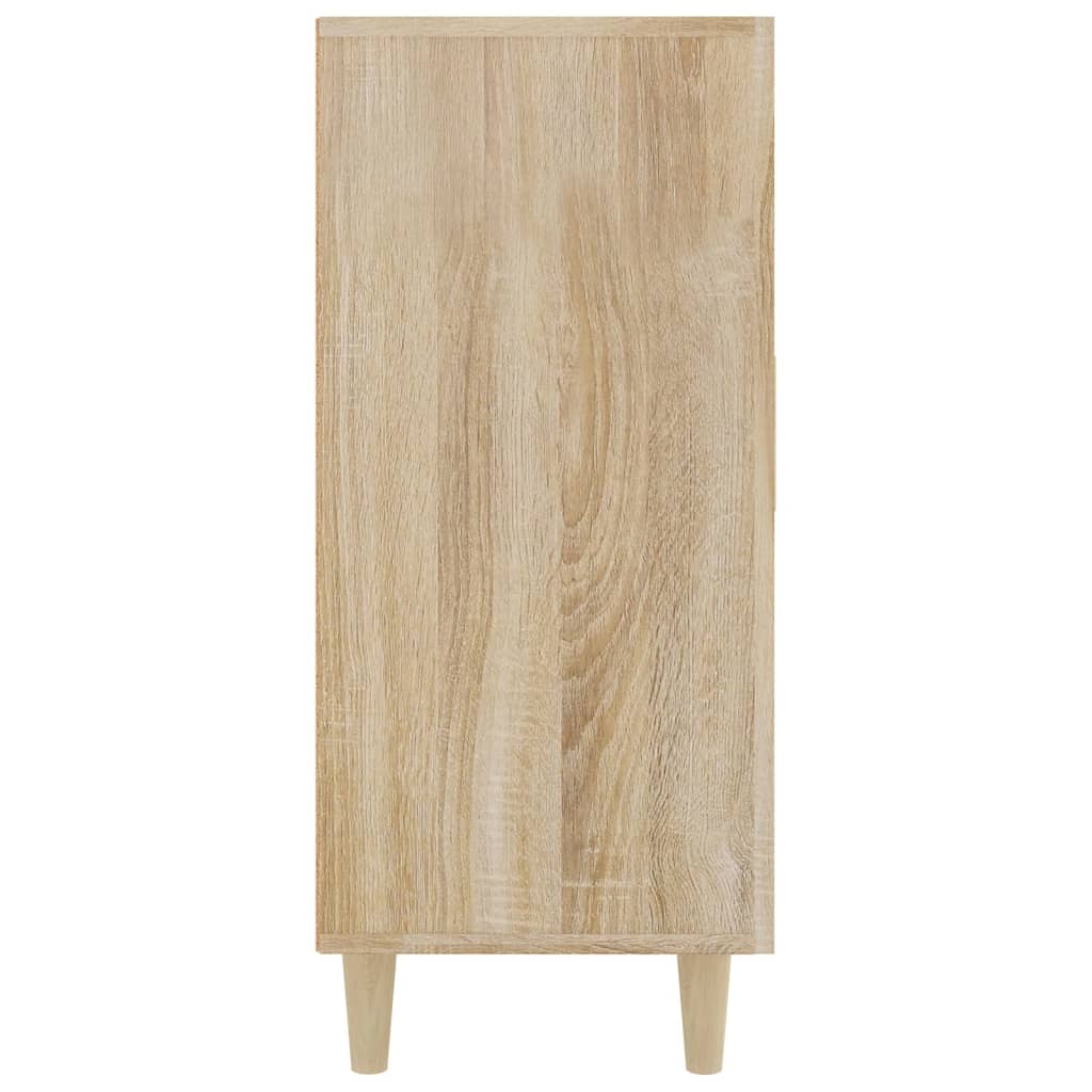 skab 90x34x80 cm konstrueret træ røget egetræsfarve