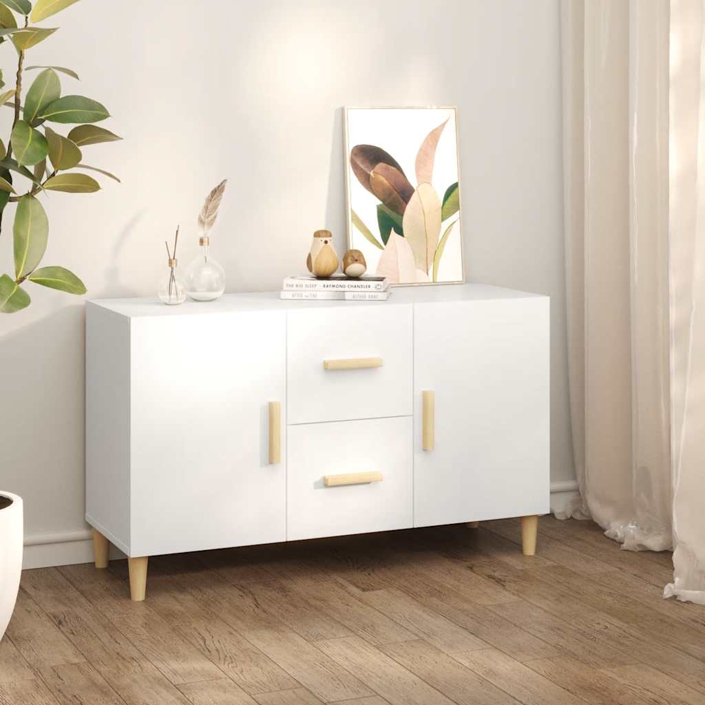 skænk 100x36x60 cm konstrueret træ hvid