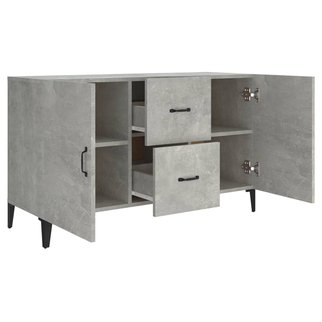 skænk 100x36x60 cm konstrueret træ betongrå