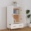 skab 70x31x115 cm konstrueret træ hvid