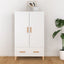 skab 70x31x115 cm konstrueret træ hvid