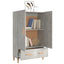 skab 70x31x115 cm konstrueret træ betongrå