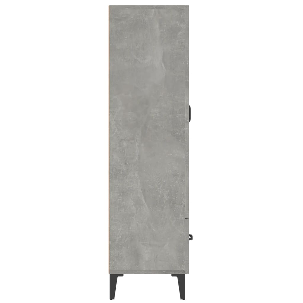 skab 70x31x115 cm konstrueret træ betongrå