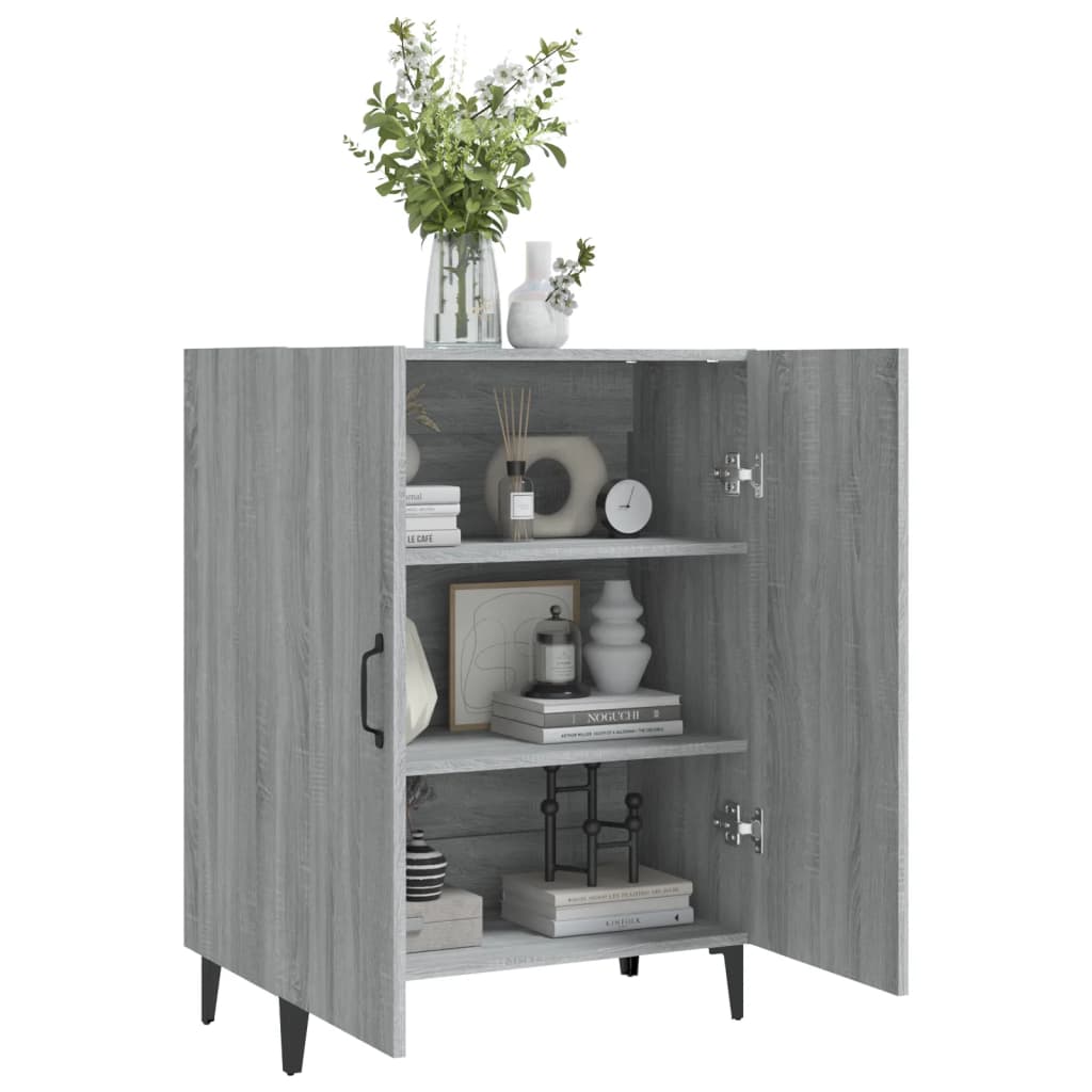 skænk 70x34x90 cm konstrueret træ grå sonoma-eg