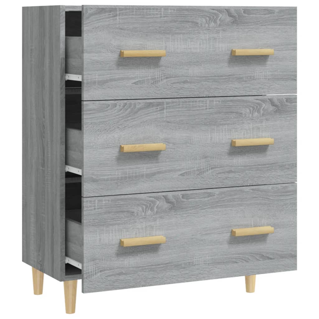 skænk 70x34x90 cm konstrueret træ grå sonoma-eg