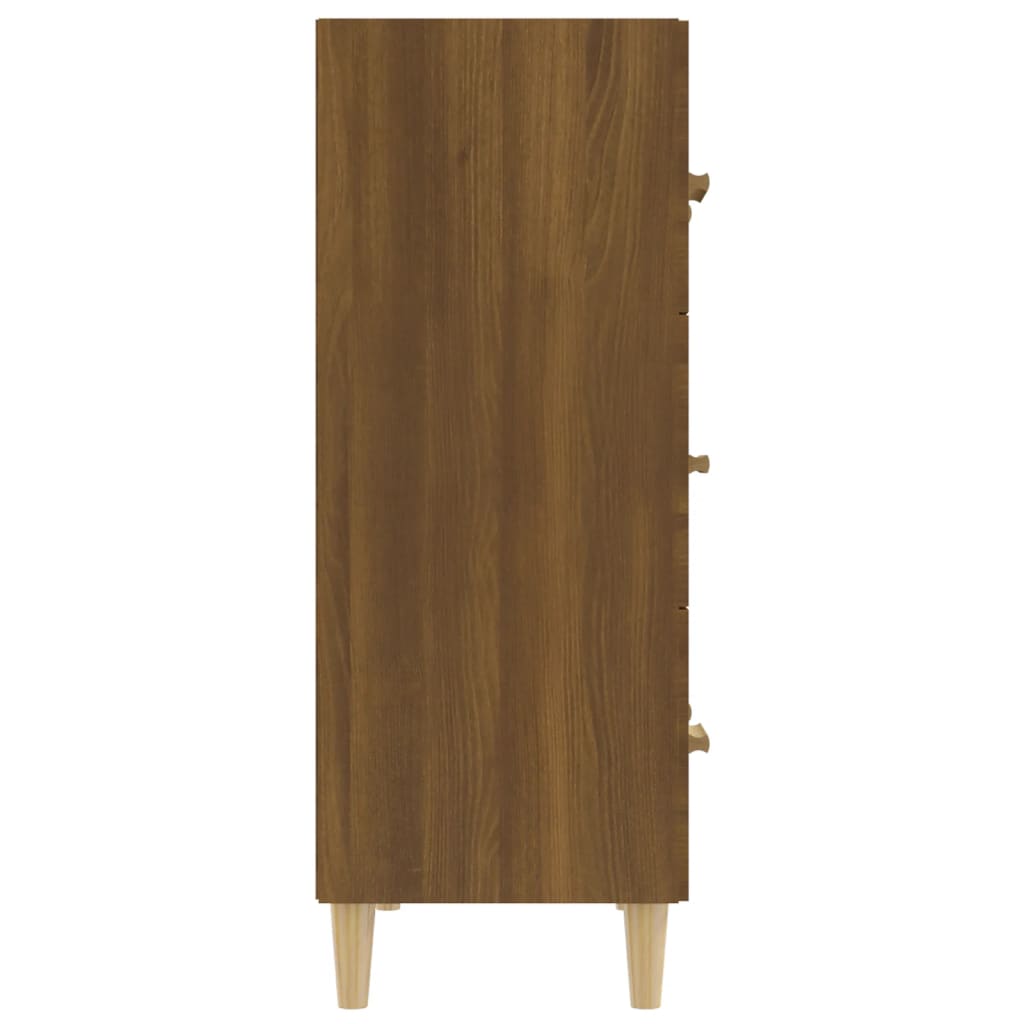 skænk 70x34x90 cm konstrueret træ brun egetræsfarve