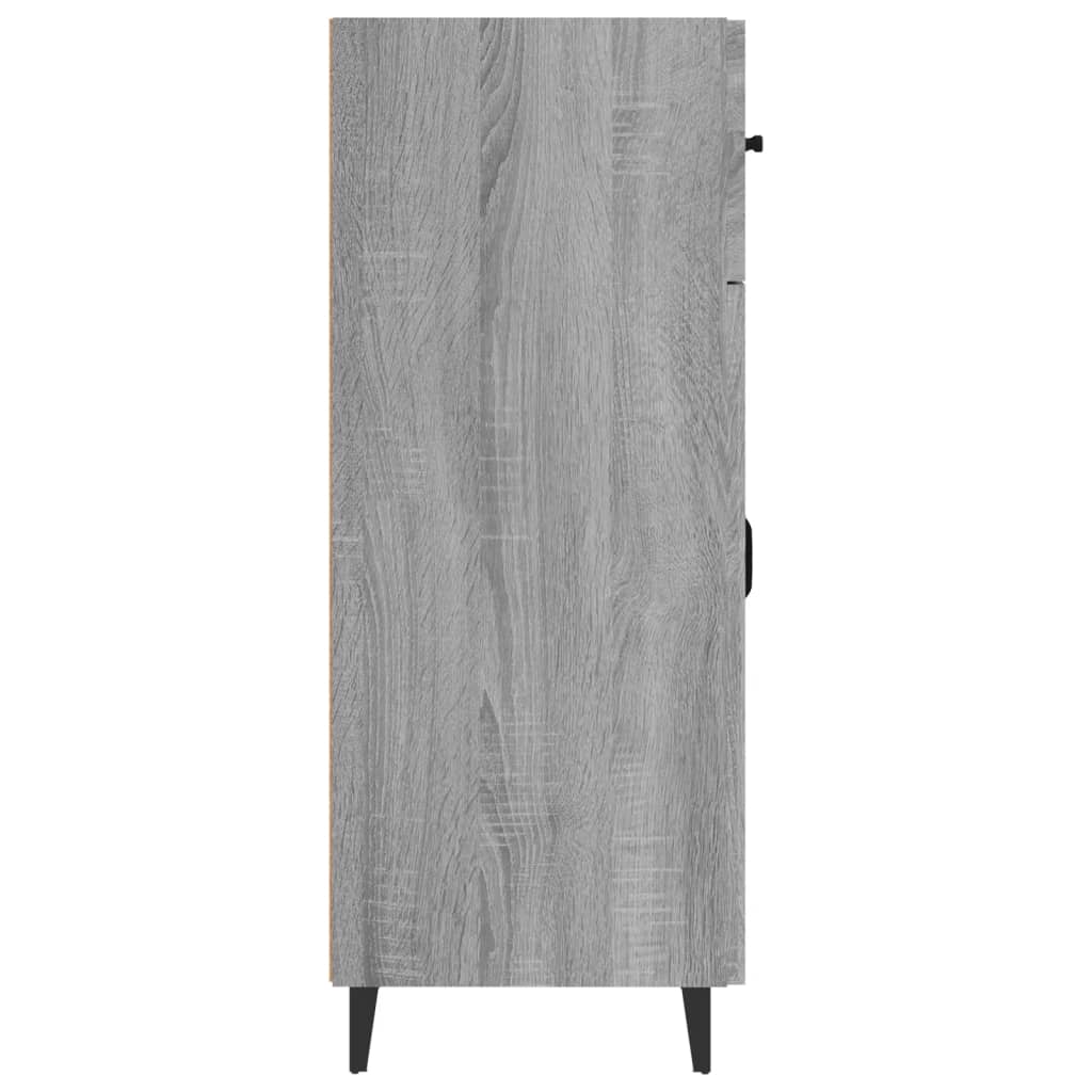 skænk 69,5x34x90 cm konstrueret træ grå sonoma-eg