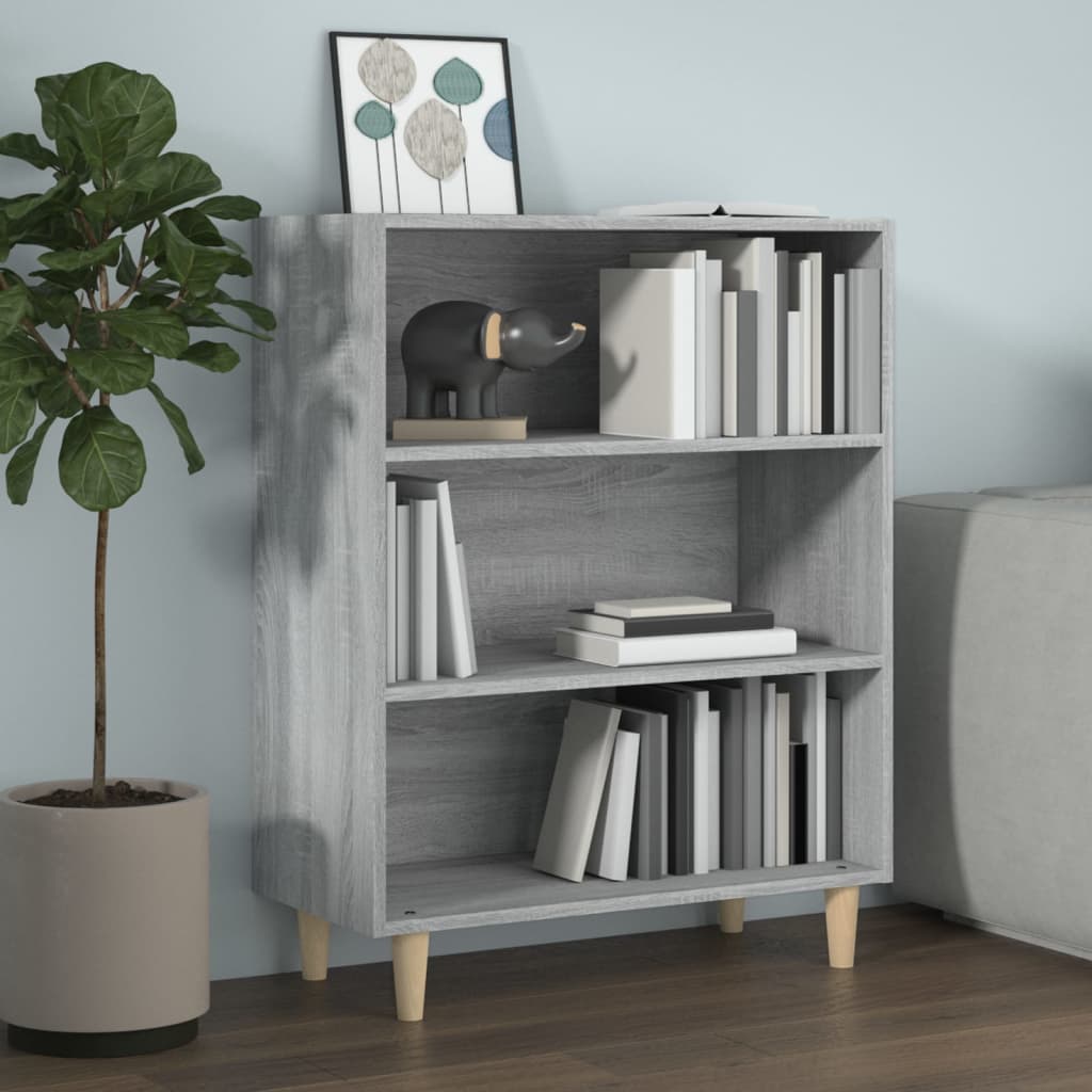 skænk 69,5x32,5x90 cm konstrueret træ grå sonoma-eg