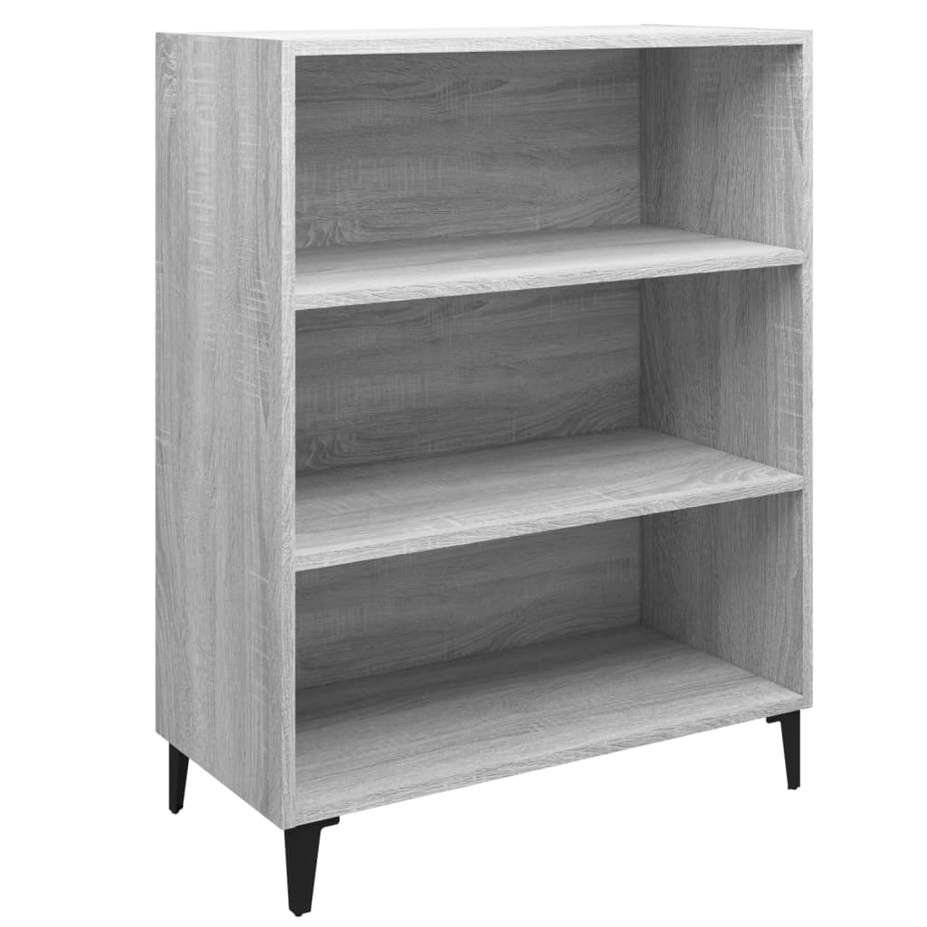 skænk 69,5x32,5x90 cm konstrueret træ grå sonoma-eg