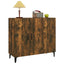 skab 90x34x80 cm konstrueret træ røget egetræsfarve