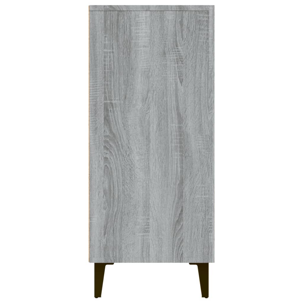 skab 90x34x80 cm konstrueret træ grå sonoma-eg