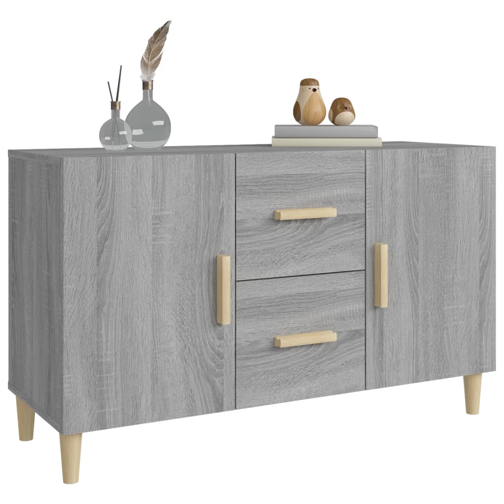 skænk 100x36x60 cm konstrueret træ grå sonoma-eg