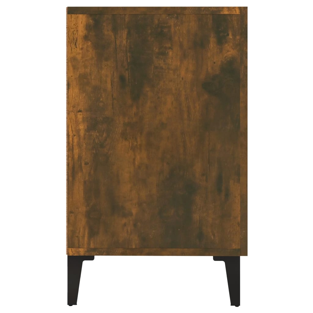 skænk 100x36x60 cm konstrueret træ røget egetræsfarve