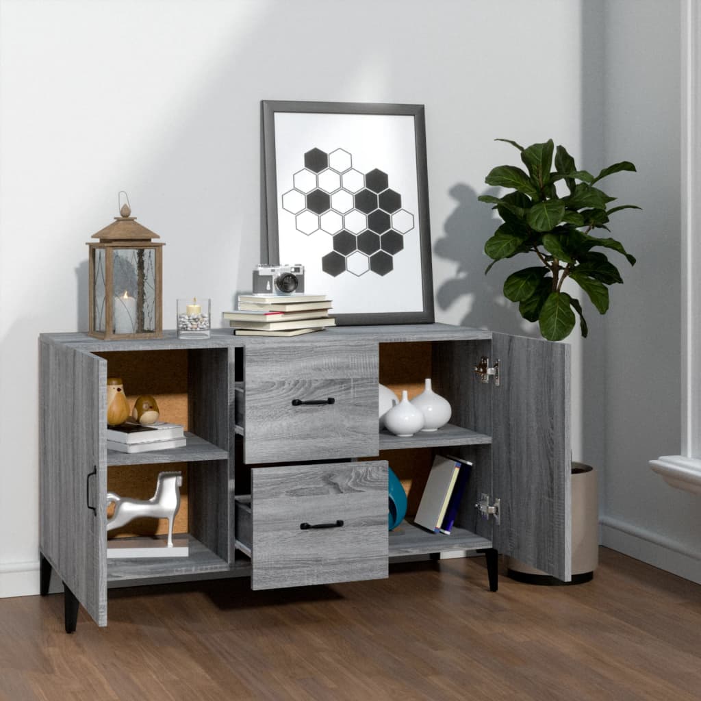 skænk 100x36x60 cm konstrueret træ grå sonoma-eg