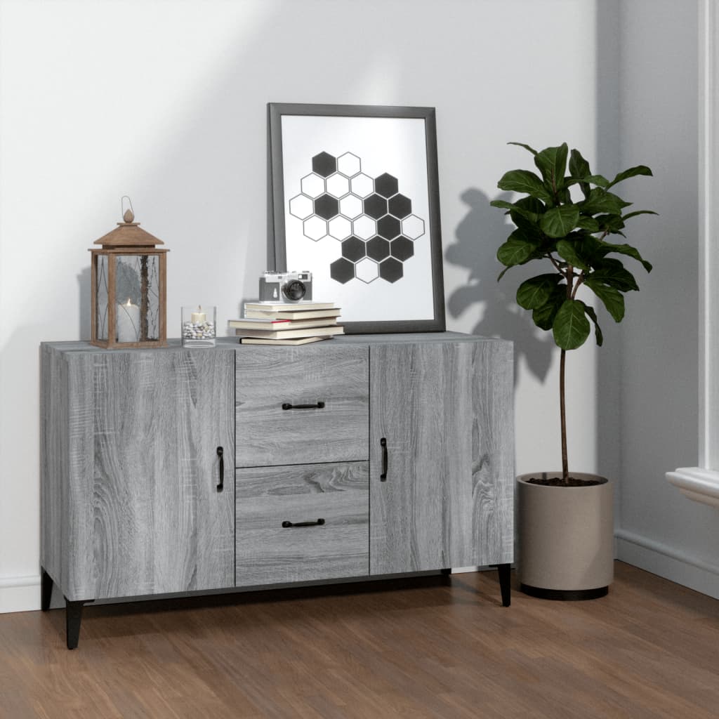 skænk 100x36x60 cm konstrueret træ grå sonoma-eg