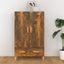 skab 70x31x115 cm konstrueret træ røget egetræsfarve