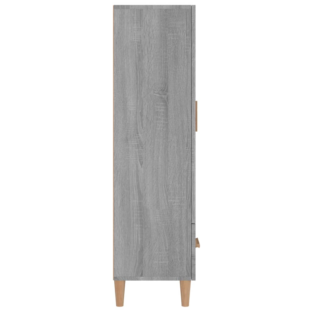 skab 70x31x115 cm konstrueret træ grå sonoma-eg