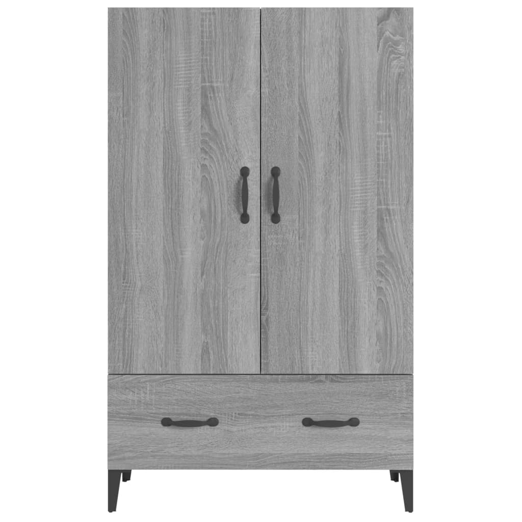 skab 70x31x115 cm konstrueret træ grå sonoma-eg
